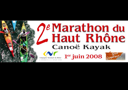 Banderoles publicitaires 2eme Marathon du Haut Rhone de Canoe Kayak