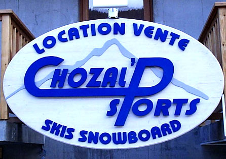 Enseigne publicitaire lumineuse Chozal Sport